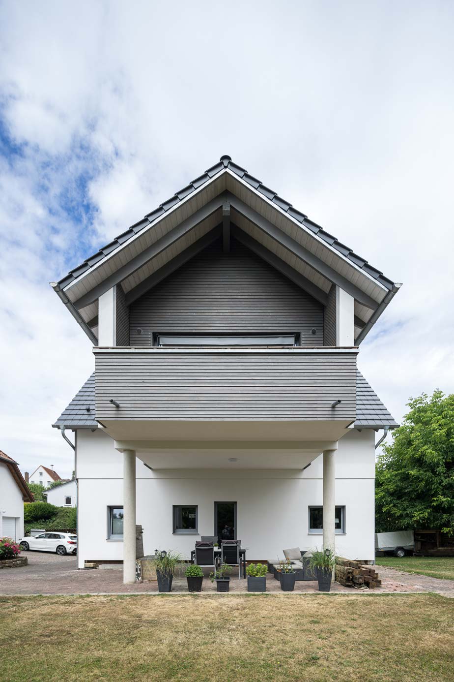 Hauserweiterung mit Anbau und Balkon