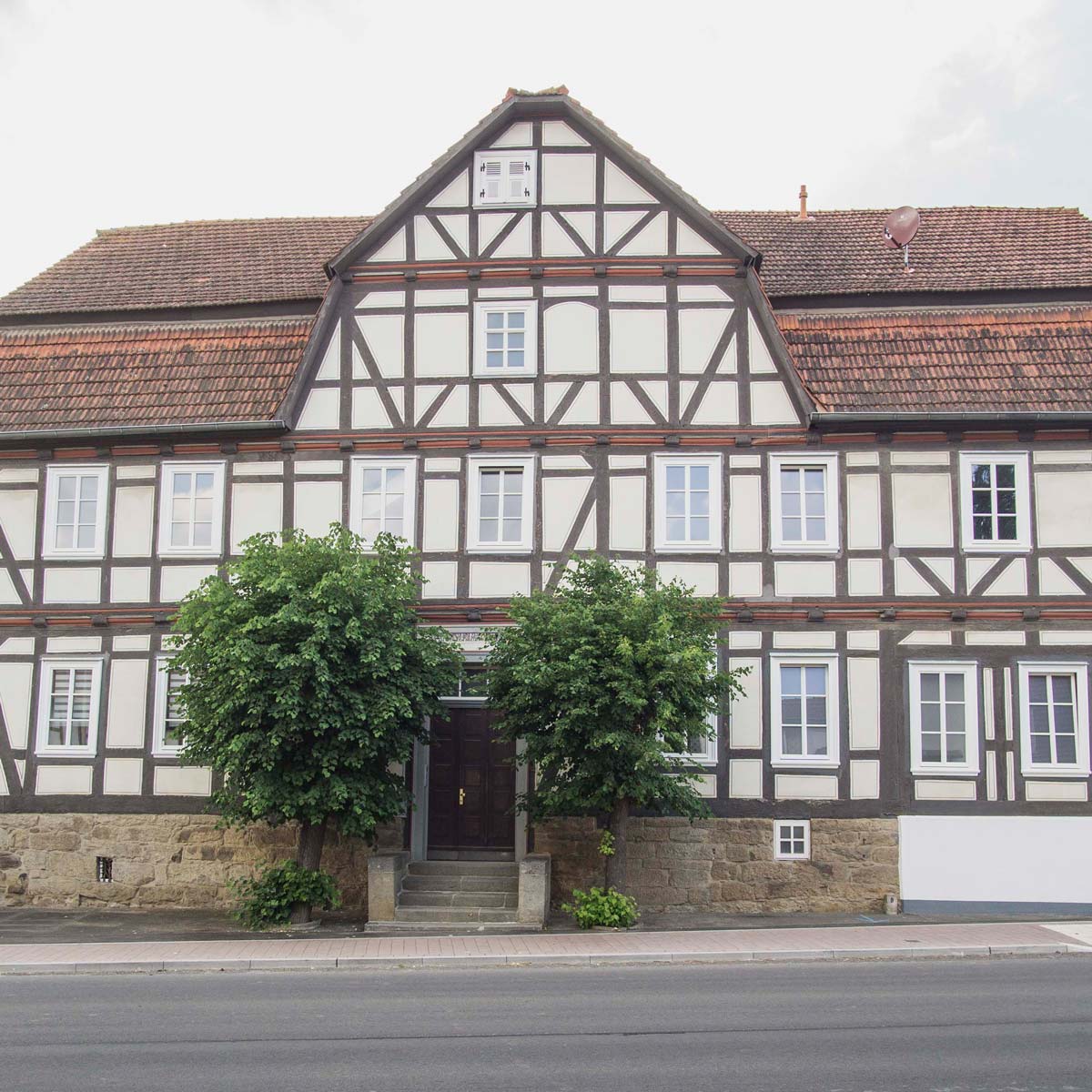 Fachwerkhausfassade nach Fachwerksanierung